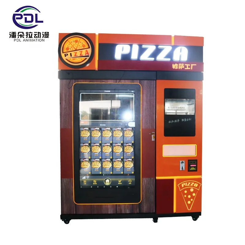 200 Capacity Unmanned Store Pizza Vending Machine Muti-Fuction Portable Electric Oven Heating Making Pizza Vending Machine