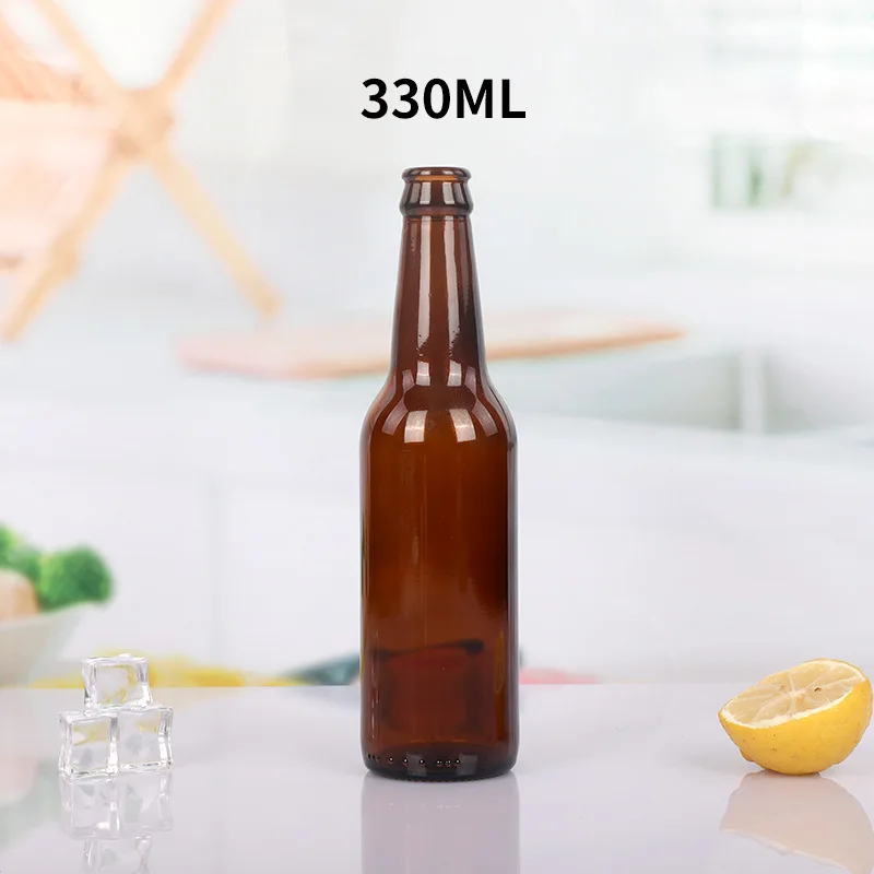 Стеклянная бутылка для сока напитков 250 мл 330 500 янтарная стеклянная пива с длинным горлышком