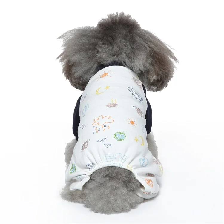 Good Cute Cartoon Pet Apparel  Soft Cotton Indoor Dog Clothes Pet Pajamas China Wholesale Price for Pets Poodle Dog Clothes