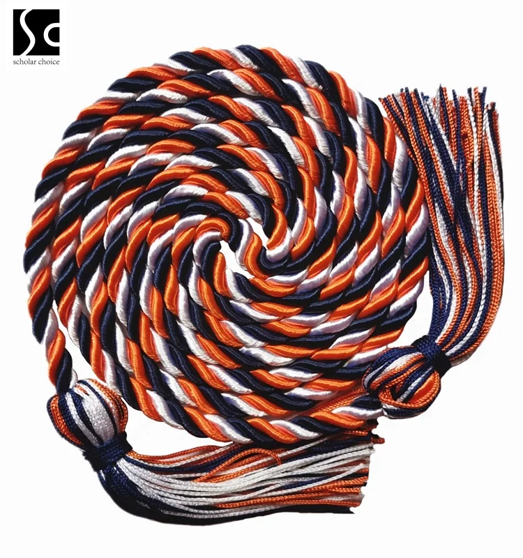 cord cords navy/light blue two color  Academic-Grade   graduation cord graduation honor cords