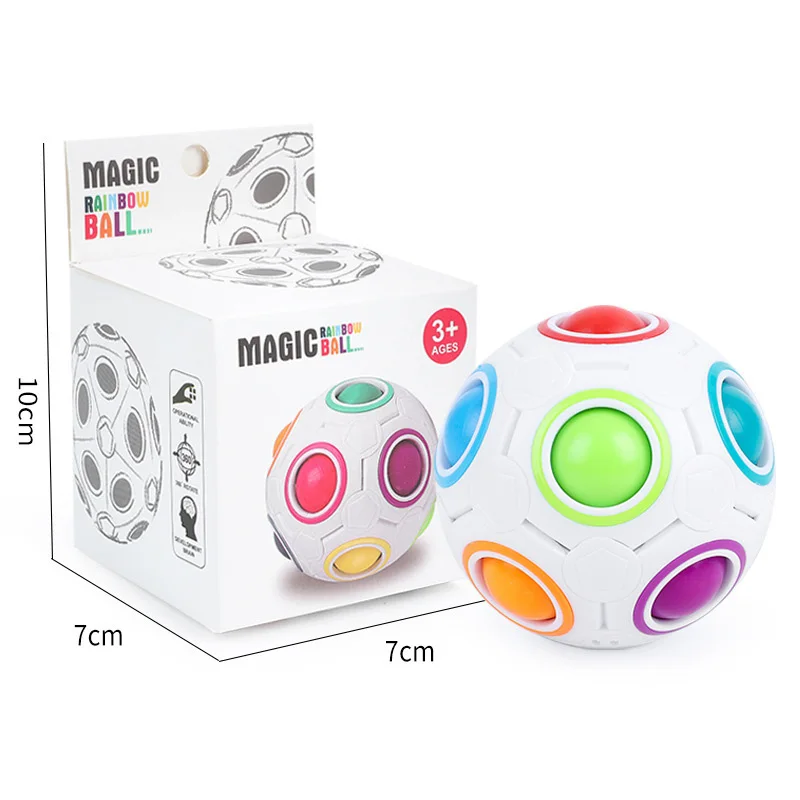 Лидер продаж детский антистрессовый куб Радужный шар головоломки футбол волшебная игрушка для снятия стресса магический куб обучающие игры Обучающие игрушки