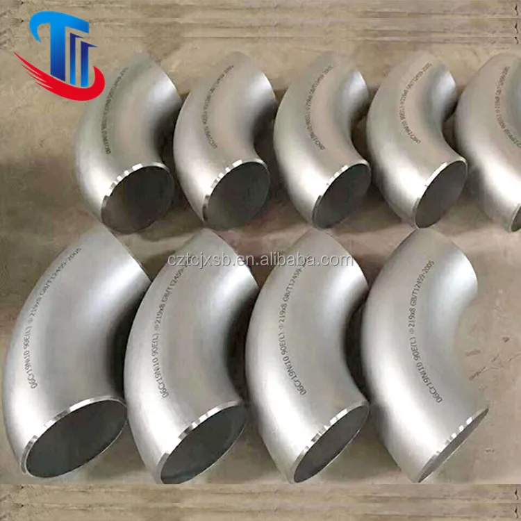China factory hot sale Butt weld Stainless steel 90 degree elbow 1/2-48 inch SCH40S SCH80S ASME B16.9 With high quality