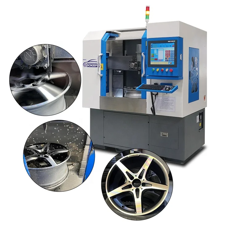 Custom appearance cnc wheel cutting machine diamond cut vertical alloy wheel repair lathe machine DCM35P-2
