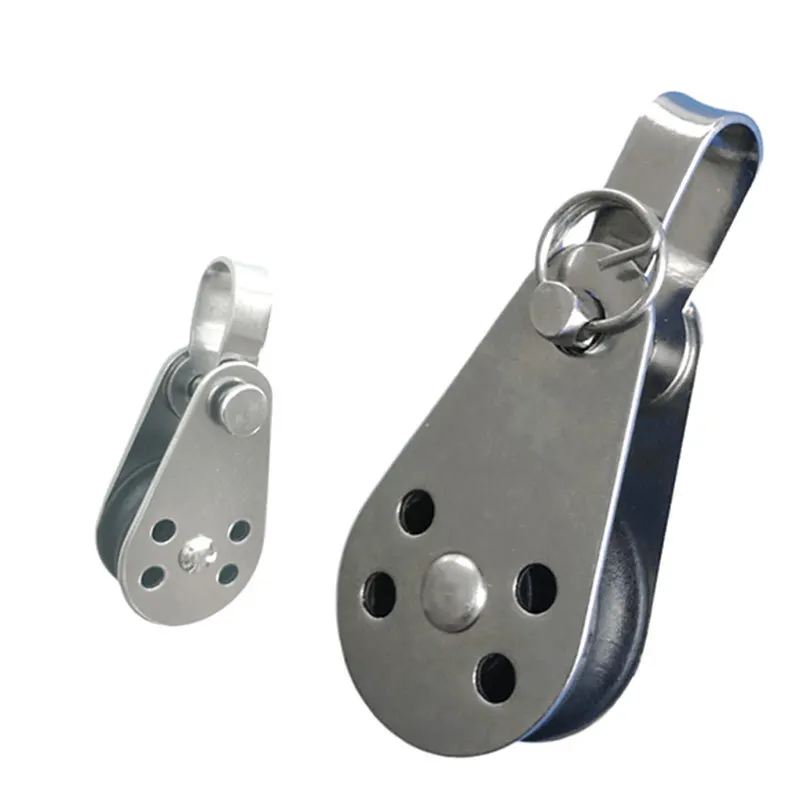 Heavy duty stainless steel yacht machinery nylon rope pulley