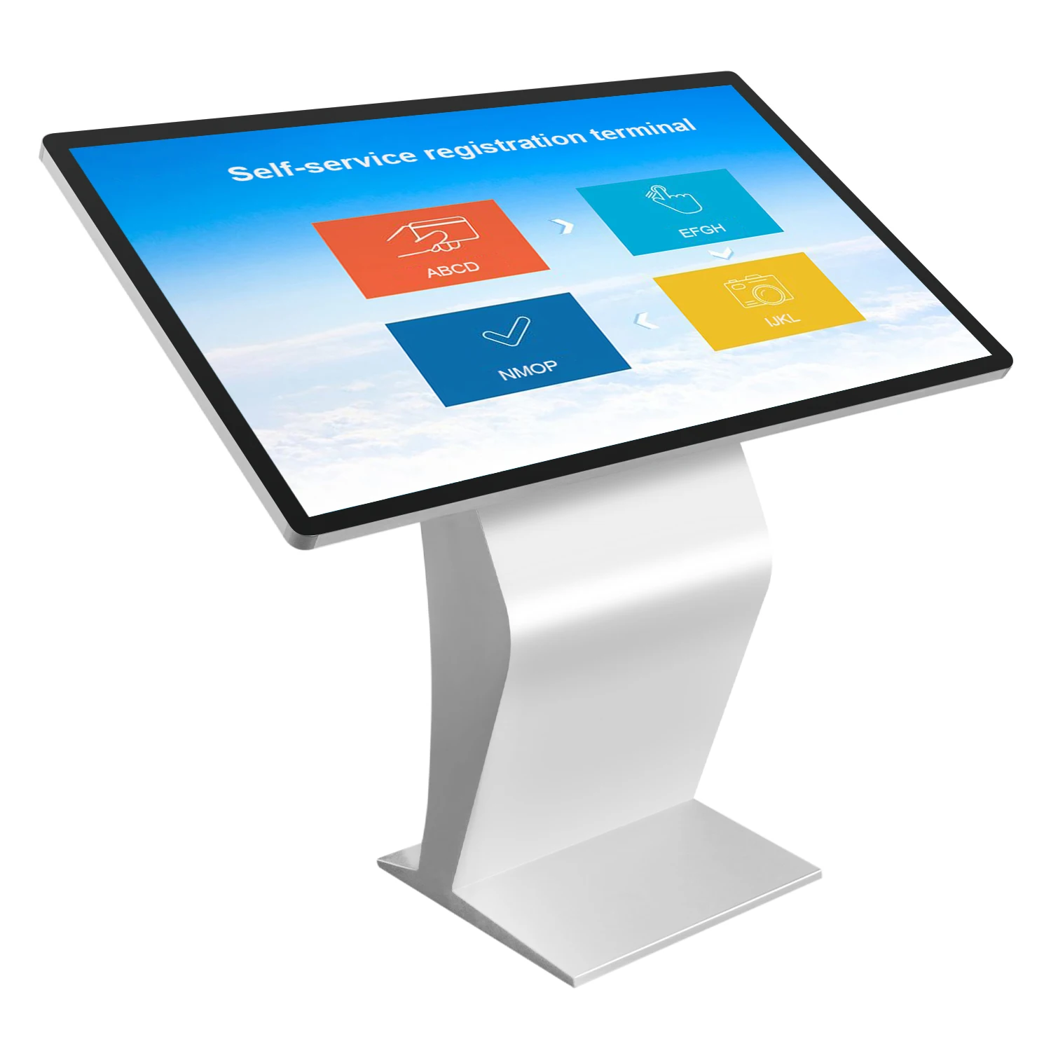 Shopping mall all-in-one pc 4k IPS interactive display multimedia indoor 21.5 43 55 inch touch screen information kiosk