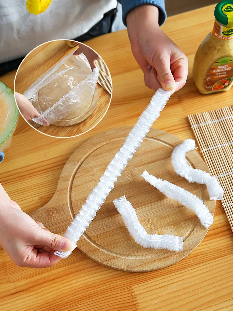 100 Pieces Of Fresh-Keeping Cover Disposable Plastic Wrap For Household Dustproof