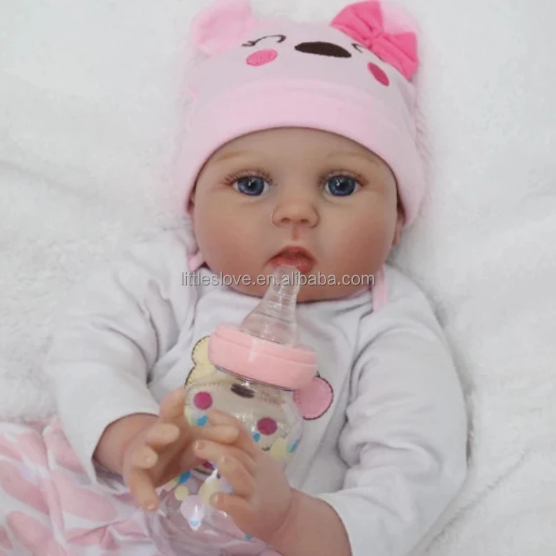 Hot Selling Beautiful Wig Reborn Baby Doll For Kids Reborn Doll 22Inch Cloth Body Silicone Simulation Baby Reborn
