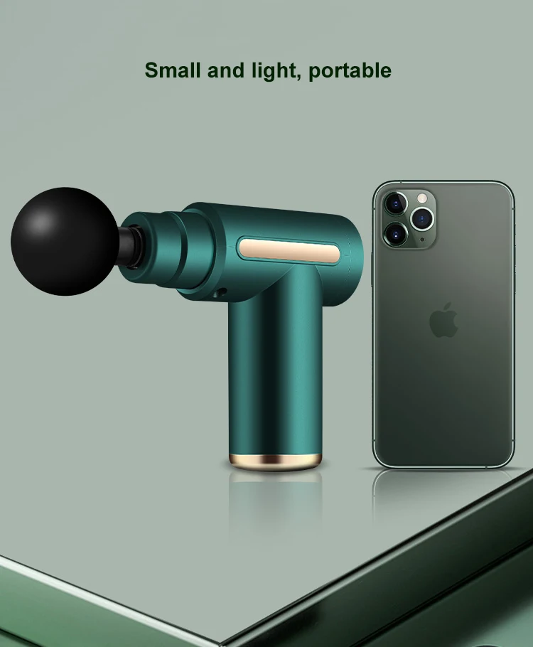 USB mini pocket electric vibration massage gun portable fitness equipment muscle relaxation massager LCD fascia gun