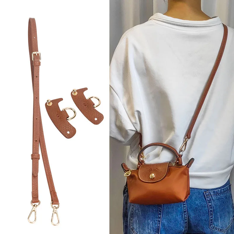 Leather Bag Shoulder Strap Compatible with Longchamp Mini Pouch,Purse Straps Crossbody Adjustable Replacement Kit,TLX0299