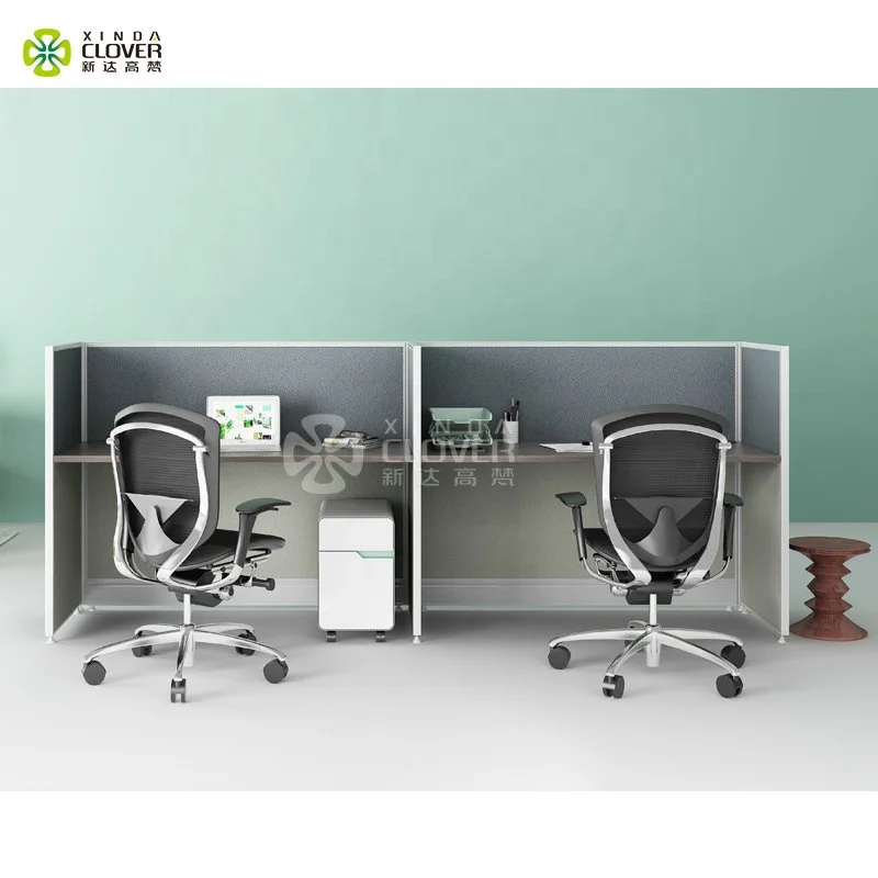 Modular office 4 workstation cubicle modern coworking desk call center office cubicles