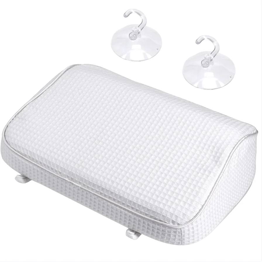 Soft Memory Foam Head Neck Shoulder and Back Support Bath Spa Bathtub Pillow