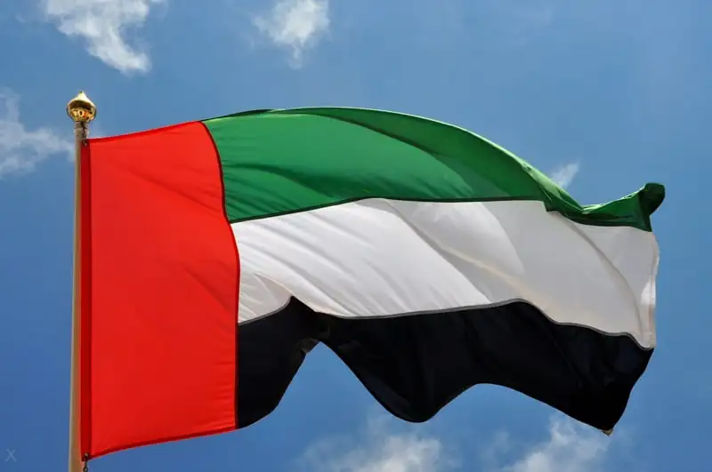Stock Country Banner 100% Polyester UAE Dubai Flags 3*5ft 90*150cm United Arab Emirates Flag National Day Decorative Flag