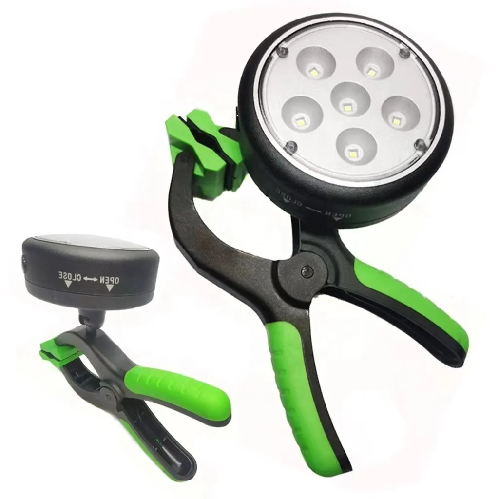 Многофункциональная СВЕТОДИОДНАЯ Рабочая лампа 3AA на сухой батарее регулируемый зажим алюминиевый корпус для обслуживания автомобиля