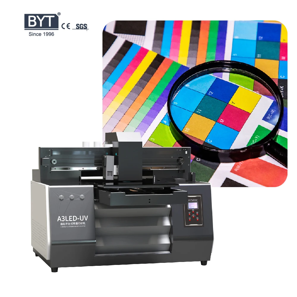 factory price small desktop digital inkjet flatbed A3 uv printers for logo printing