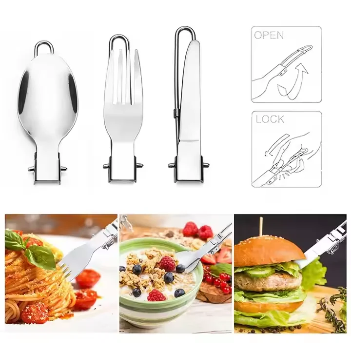 Camping Cookware Set with Stove, Portable Camping Mess Kit with Pots /Pans  and Folding Fork for Outdoor/Camping/Hiking/Picnic