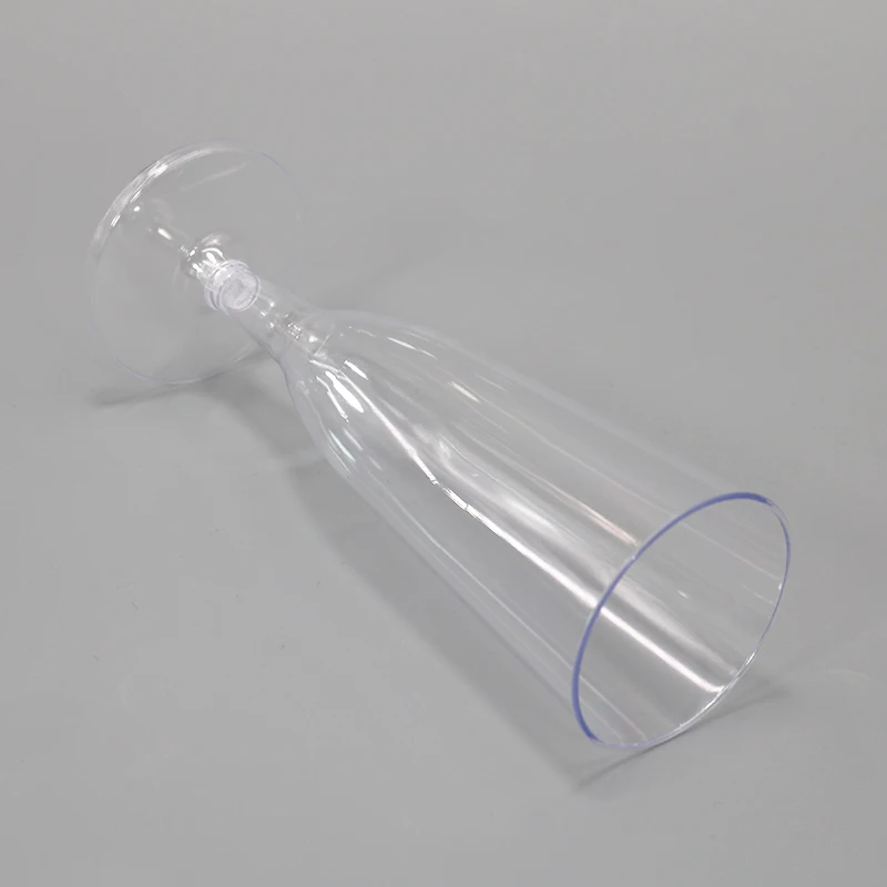 Plastic wine glass disposable PS champagne flute disposable plastic cup for wholesale