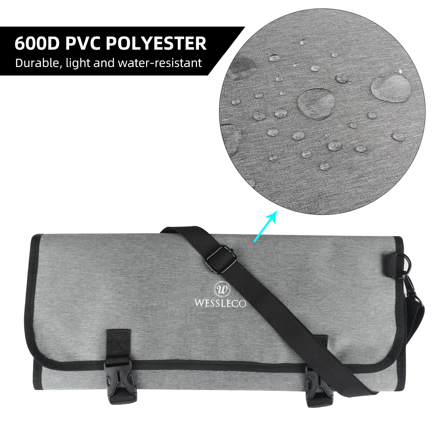 Chef Knife Roll Bag Water-Resistent Storage for Kitchen Knives Utensils Tools