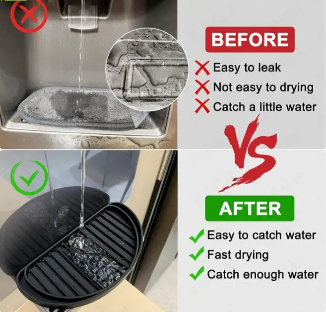 Yongli  Water Dispenser Drip Tray Collector Silicone Drain Tray  Refrigerator Drain Tray Water Dispenser Pan for Drainage