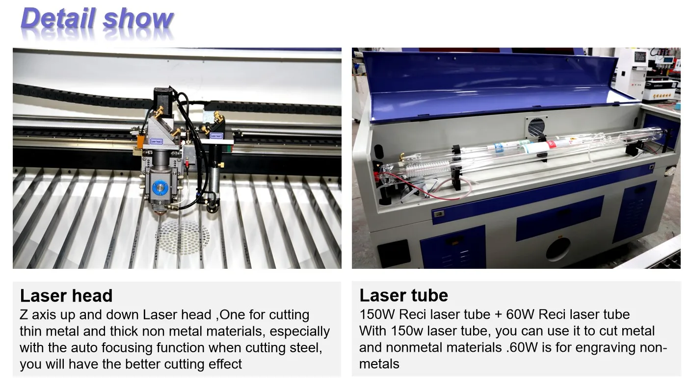 Factory Direct 1390 1610 Co2 laser Non-Metal Material Engraving Metal Materials Wood Cutting Machine
