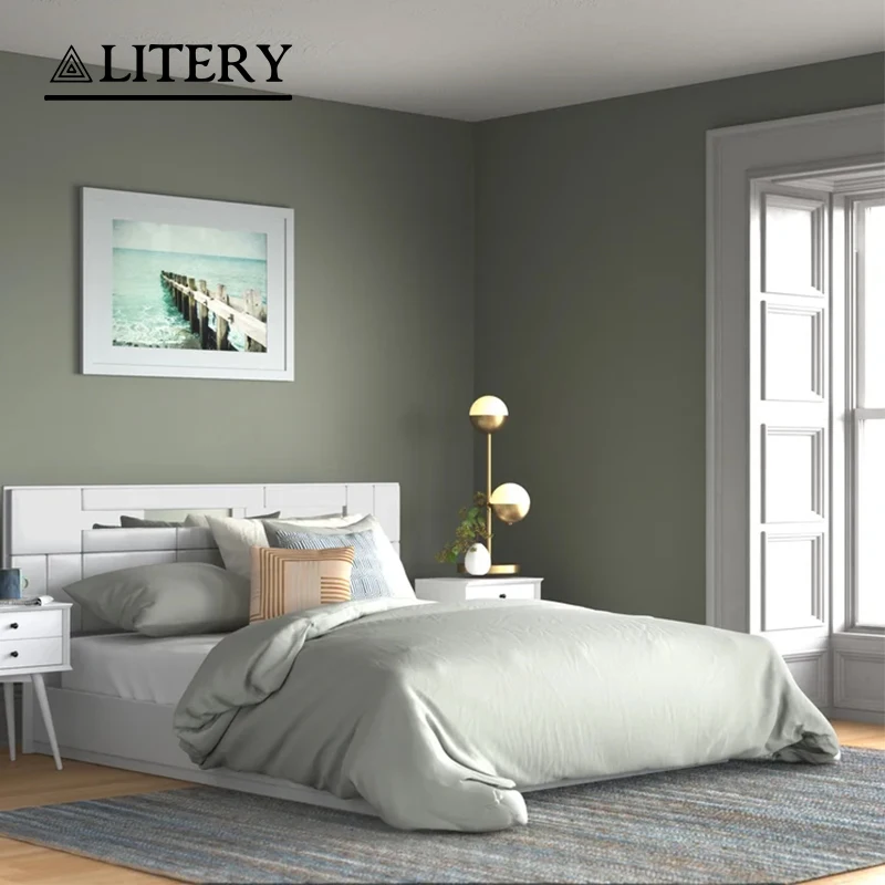 Modern Italian Bed with Sleek White Design LED Lighting Features Contemporary Style Bedroom Furniture for Sophisticated Decor