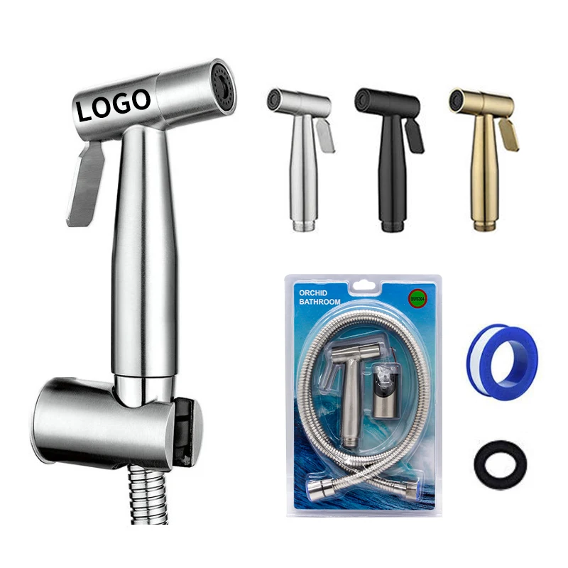 Toilet Bidet Faucets sprayer Bathroom Stainless steel Single Cold Water Taps Spray Gun