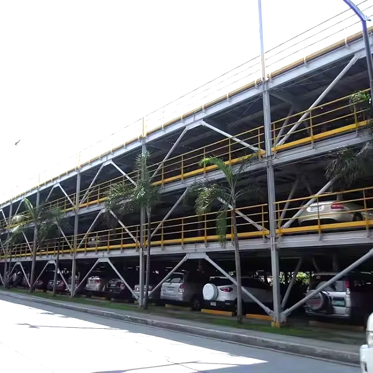 Removable Galvanized Steel Floor Multi Levels Steel Structure Car Parking Building Lot