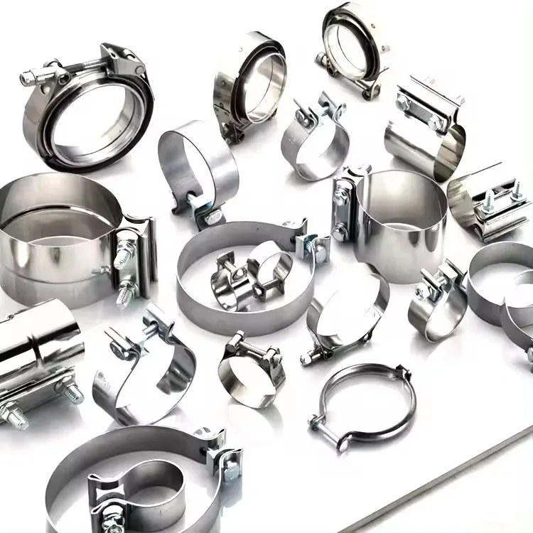custom various types  of hose clip  heavy duty stainless steel Elastic  hose clamp Strong pipe hoop pipe clamps cv boot clamp