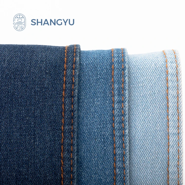 Джинсовая ткань 100% хлопок юбка темно-синяя легкая стрейч горячая Распродажа дешевая джинсовая ткань