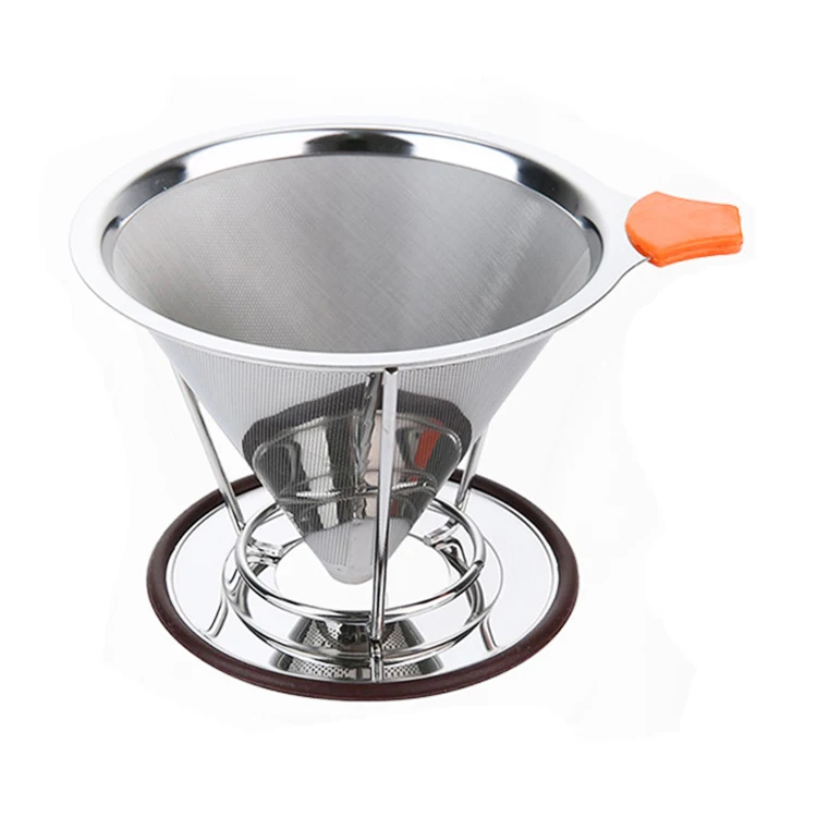 Stainless Steel  Coffee Dripper Outdoors Coffee Filter Hold Coffee Filter