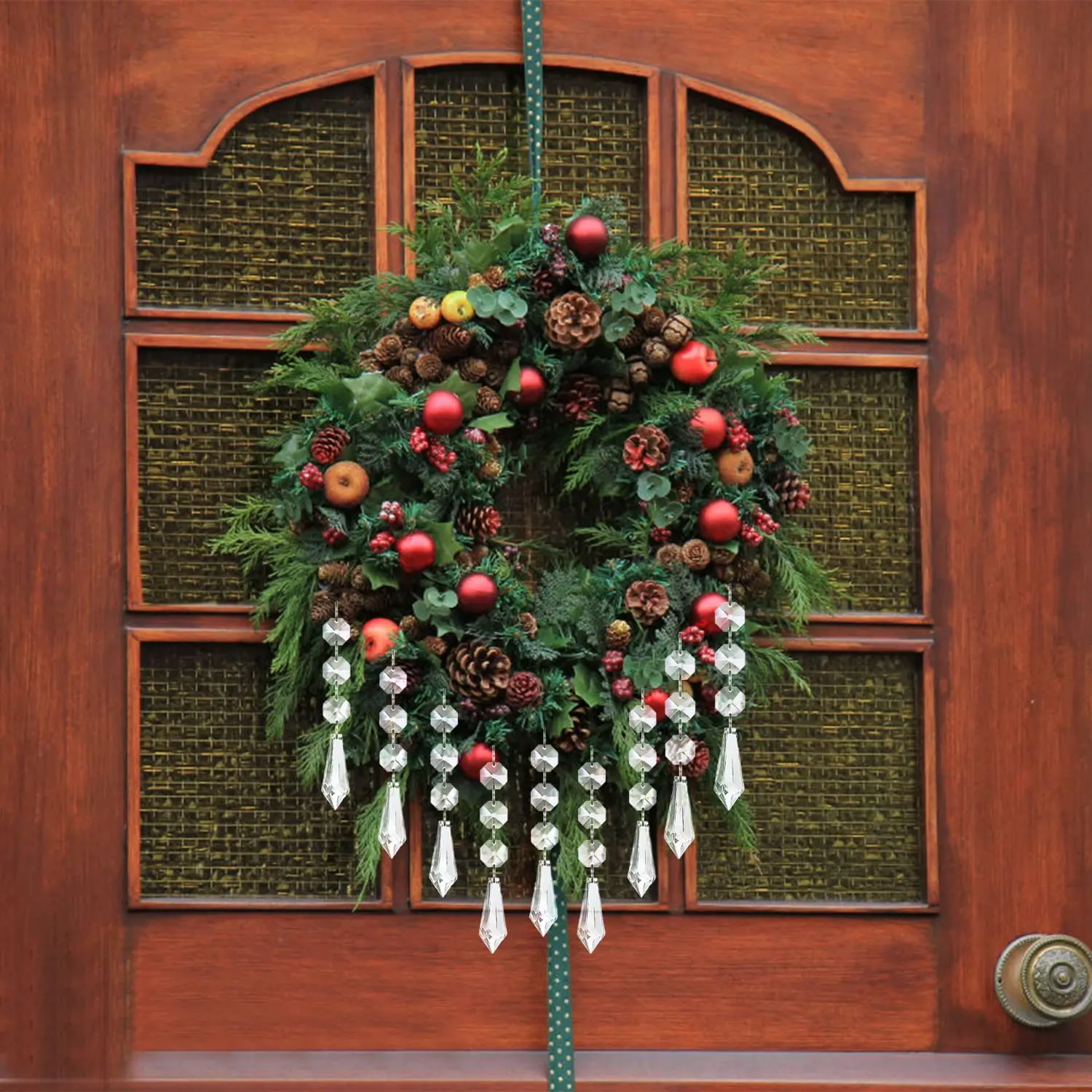 Chandelier crystal icicle Clear Hanging Crystals Centerpiece Chandelier Garland Icicle Prism Drop Pendant Bead Chain Strand