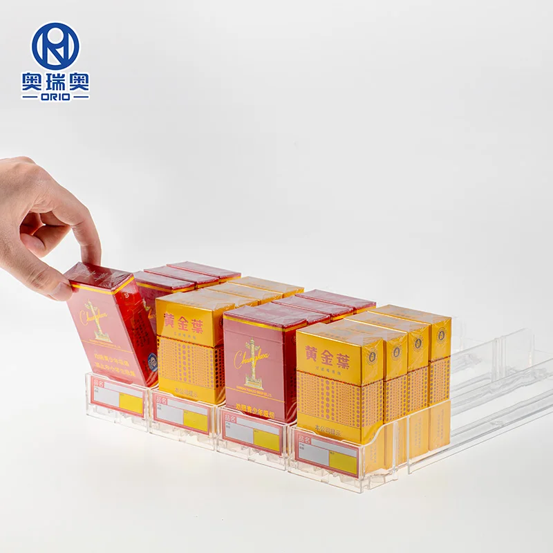 Customized different size shelf pusher system display racks