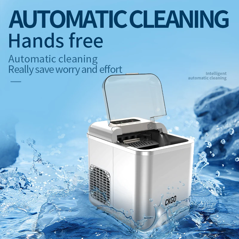 Automatic Household Mini Portable Ice Maker Machine Freestanding Automatic Liquid Freezer Ice Generator