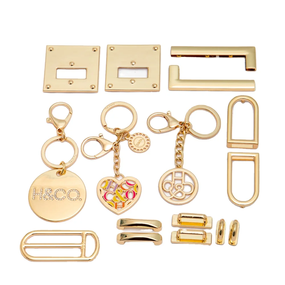 OEM ODM Bag Parts Handbag Metal Logo Plate Brand Logo Metal Bag Labels Custom Metal Logo bag accessories for purse