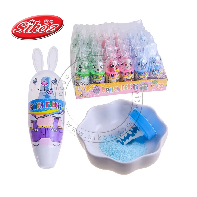 2 in 1 rabbit toy candy nipple candy with sour powder