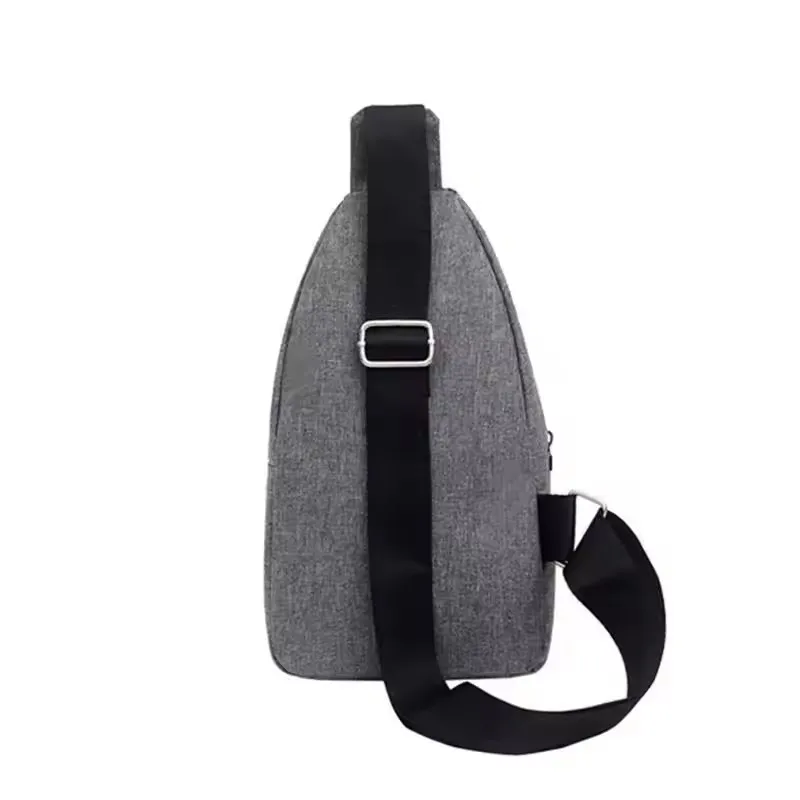 New Male Chest Bag Simple Nylon Fashion Waterproof USB One Shoulder Men Crossbody Bag