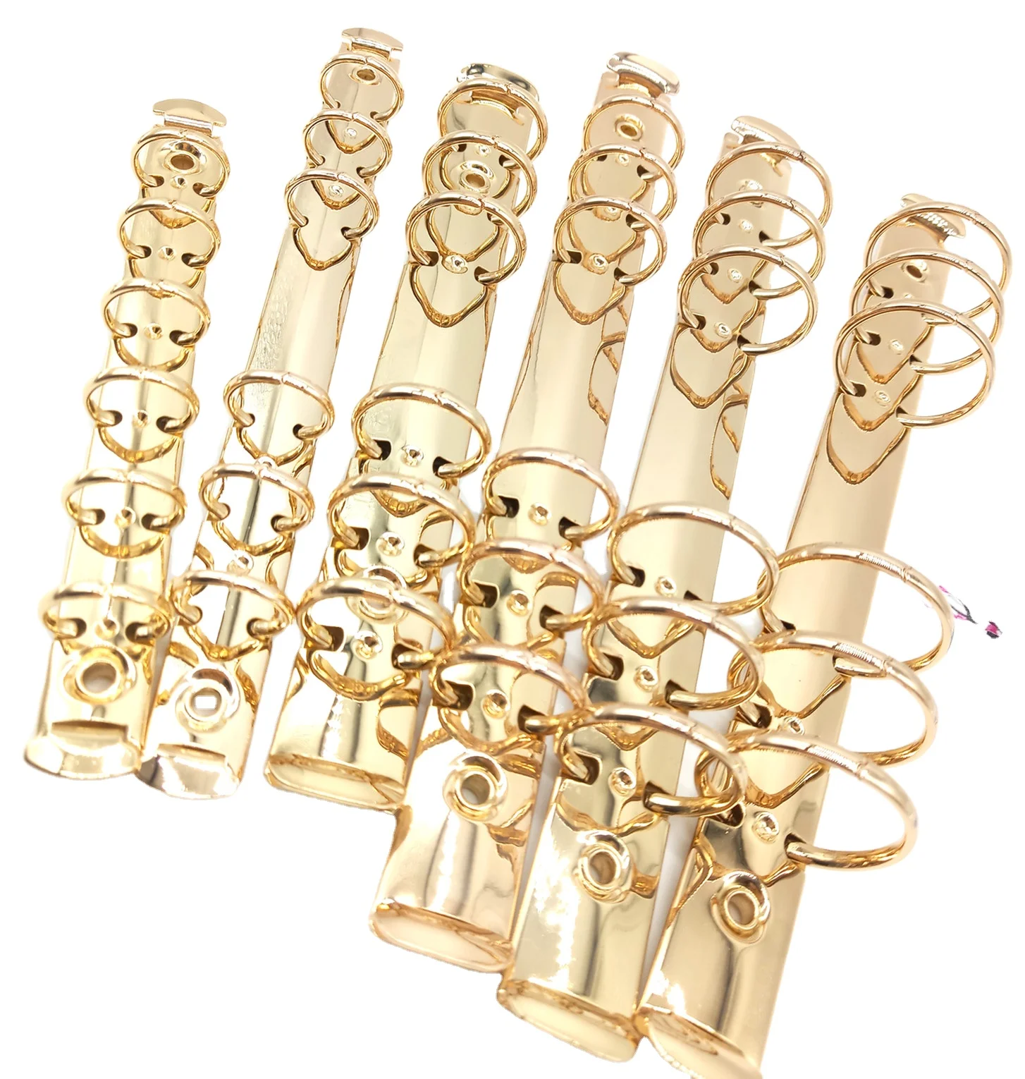 High Quality A5 A6 A7 6 ring memo leather binder metal clips