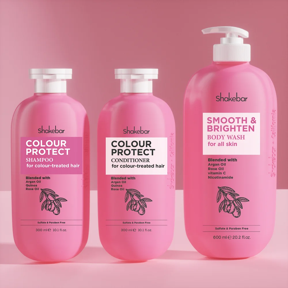 Shakebar Smooth Brighten Body Wash Private Label Organic Natural Rose Argan Oil Whitening Shower Gel