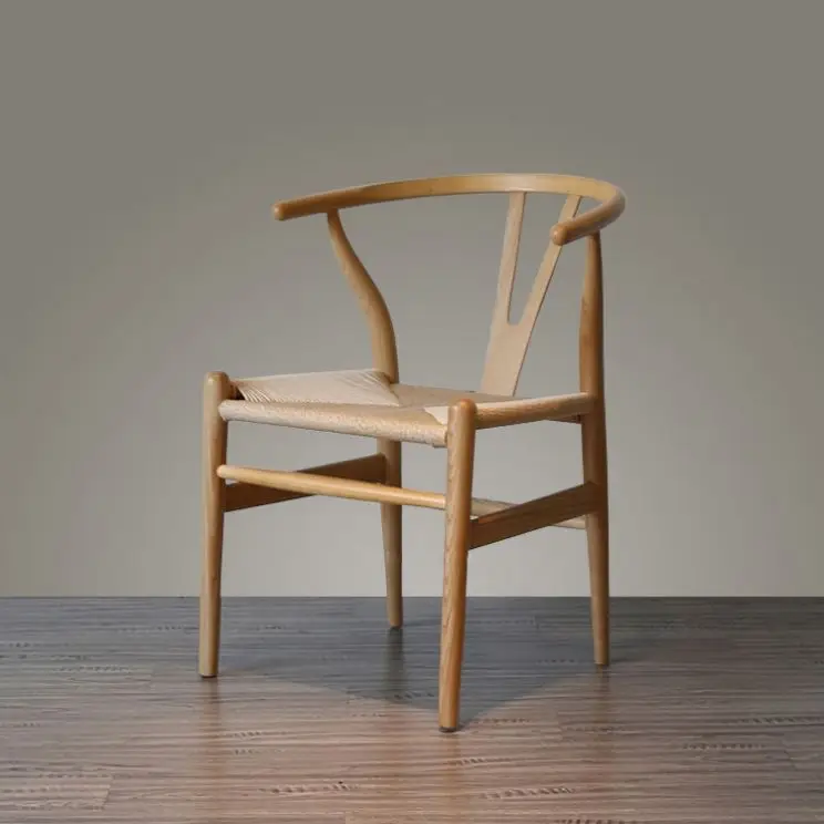 Cheap restaurant furniture white ash wood Hans Wegner Y stylish wishbone dining chair for sale