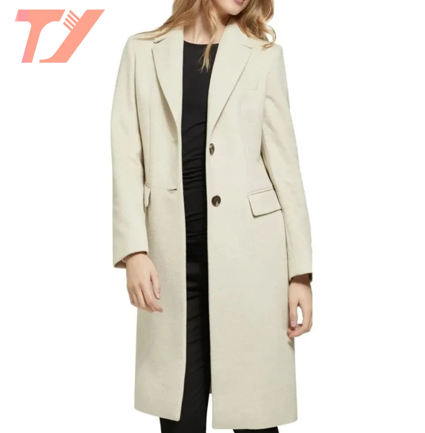 TUOYI  Winter new woollen overcoat fashionable casual medium length slim woollen coat