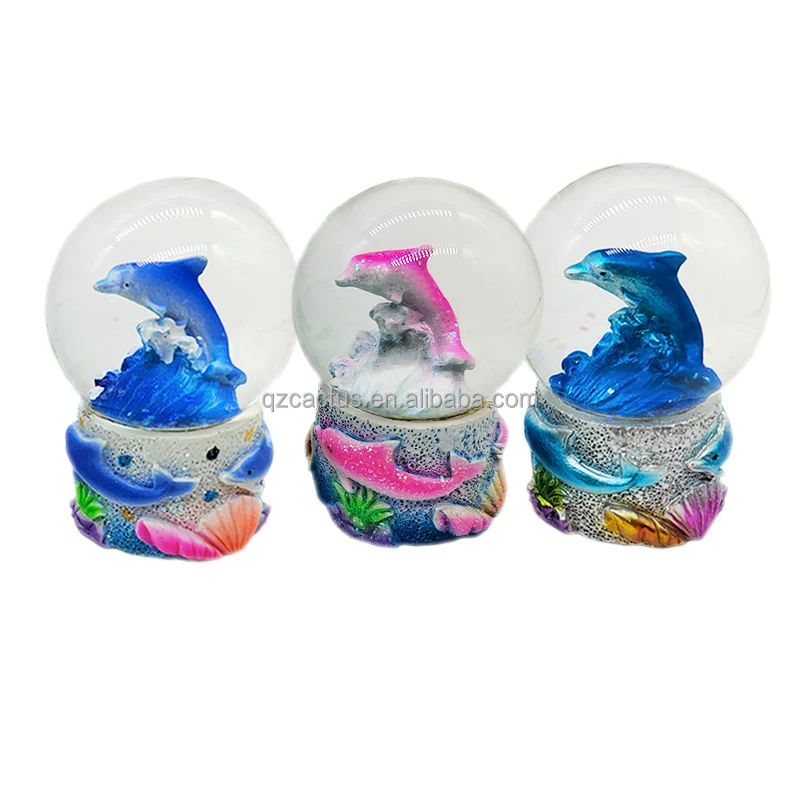 Custom 35 45 65 80 mm Wholesale resin craft gift Glass Crystal Snow Globe Resin Water Snow Ball For Country City Souvenirs