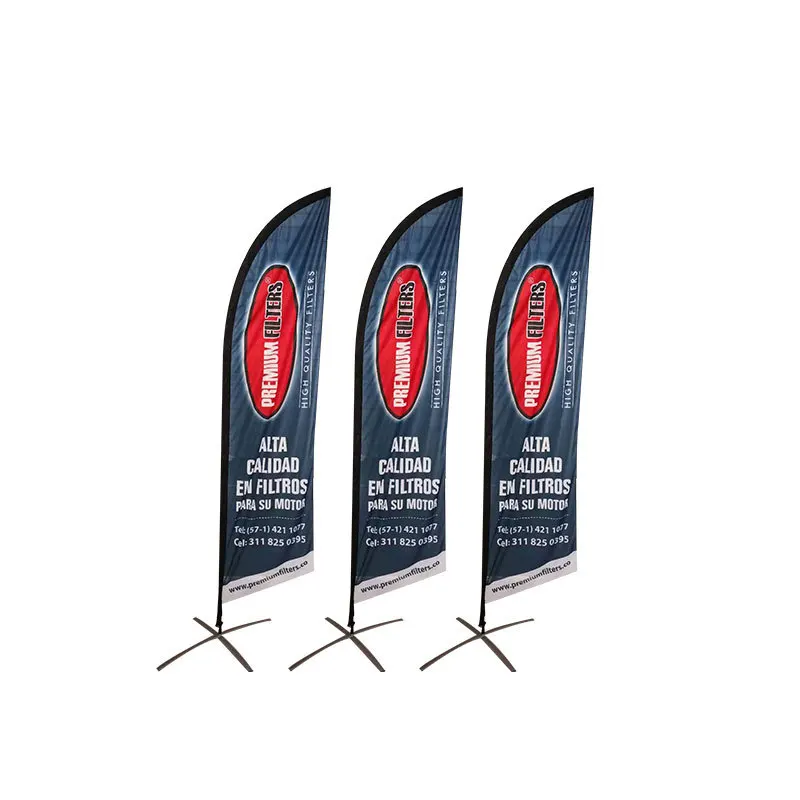 Marketing Promotional waterproof Feather Flying Flags outdoor Custom Advertising Beach Flags kit