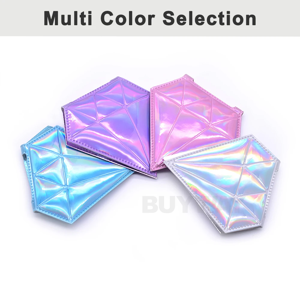 Laser Shiny Double Side 2x Magnify Beauty Luxury Diamond Compact Hand Portable Cosmetic Mini Pocket Travel Vintage Mirror