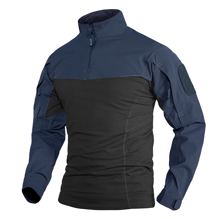Manufacturers for Customs Clothes Mens Long Sleeve Crew Neck Tactical T shirts, Elastic Ripstop Hunting Combat Tops Nylon Tees