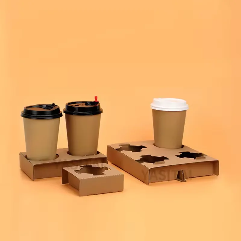 2 or 4 cup holder  Disposable Paper Coffee Cup Holder use for drinks holder