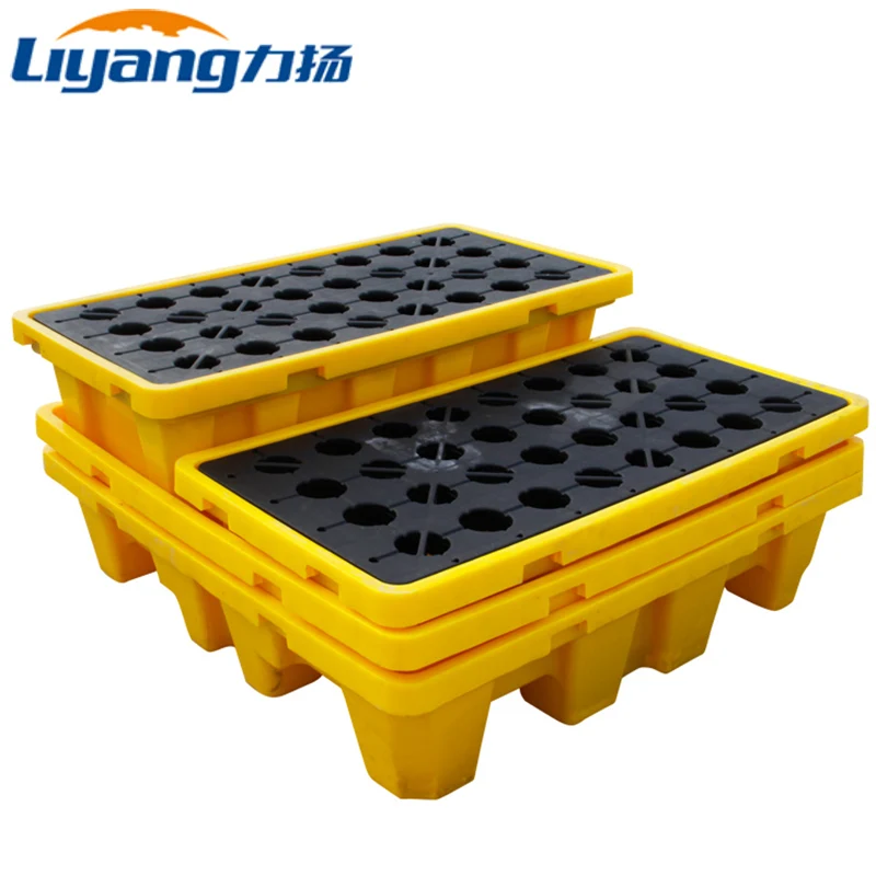 4 Way Entry Steel Reinforced Wholesale Standard Size Grid 3 Skids Industrial Durable Warehouse Storage Plastic Pallet