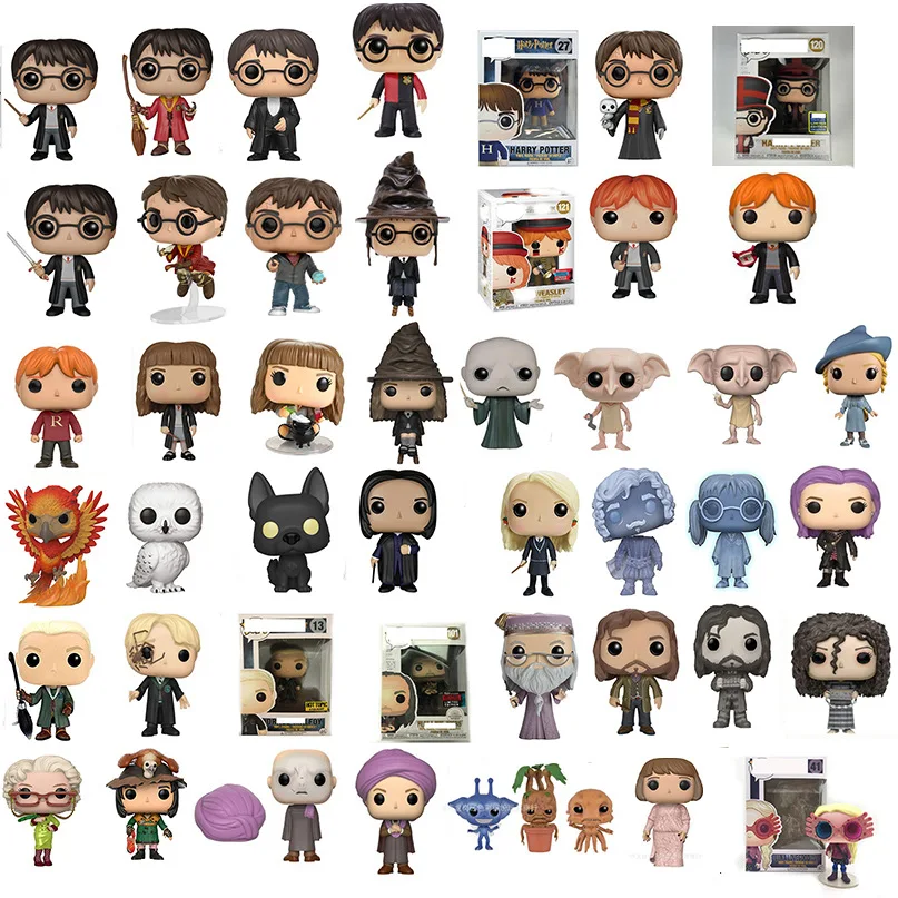 Wholesale Cheapest Funko Pop Not Original MIni Harry Potter Hogwarts Vinyl Collectible PVC Model Doll Toys With Protector