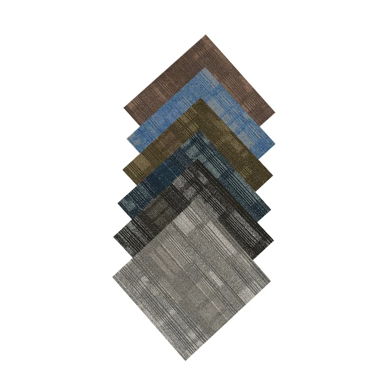 PVC backing 50x50 ECO friendly office floor carpet tiles for sale