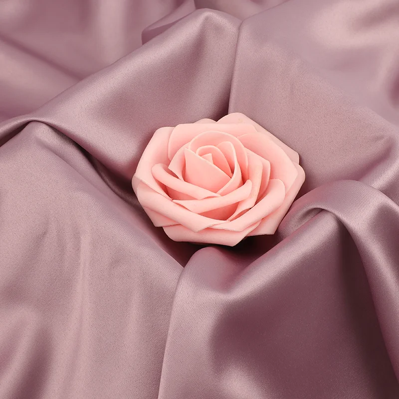  Polyester spandex fabric imitated silk satin woven elastic bright smooth for women clothes home wear dress