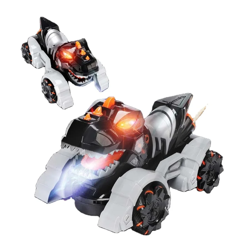 Динозавры для курения, дрейф, динозавры, гоночный музыкальный свет, высокая скорость, 2,4 г, радиоуправляемая электрическая игрушечная машинка для детей