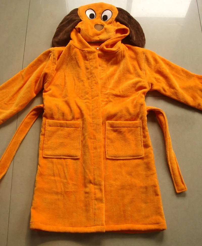 Best Selling Animal Face OEM design 100% Cotton Hooded Baby Bath Robes